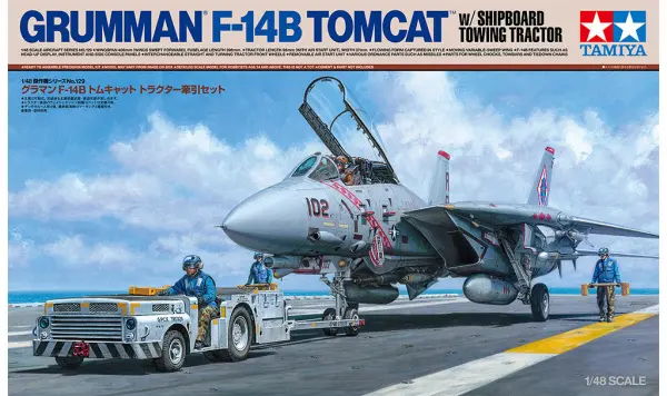 Tamiya 1/48 F-14B Tomcat & Shipboard Towing Tractor