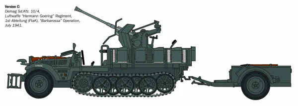 Italeri Sd.Kfz. 10/4With Flak 30 Trail 2004