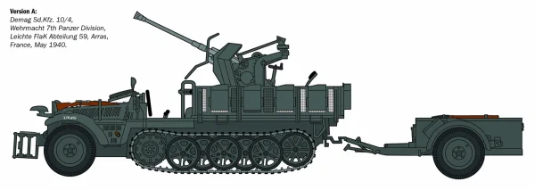 Italeri Sd.Kfz. 10/4With Flak 30 Trail 2004
