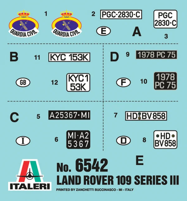Italeri Land Rover 109 Guardia Civil