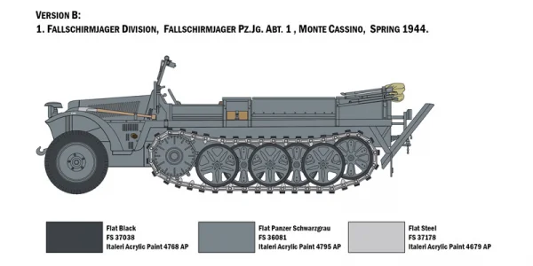 Italeri Sd Kfz Demag D7 With Paratroopers — image 6 of 11