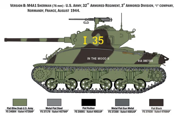 Italeri M4A1 Sherman With Infantry