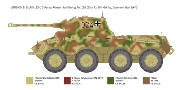 Italeri Sd Kfz 234/2 Puma
