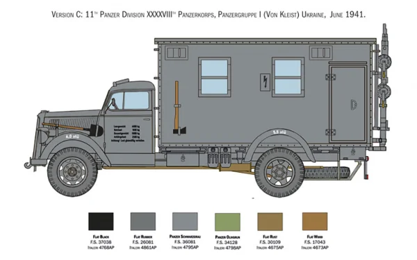 Italeri Sdkfz 305/22 Opel Blitz Radio Truck — image 12 of 12