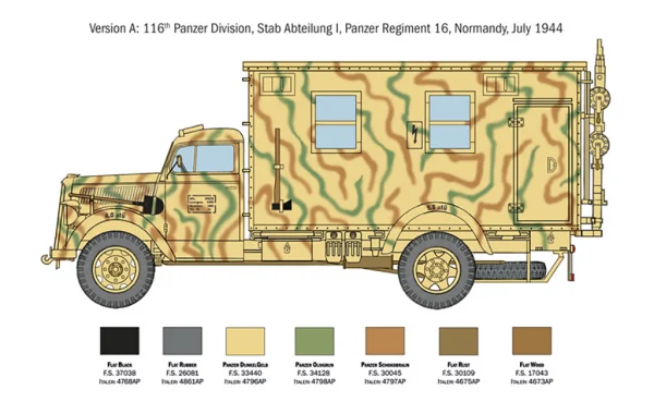 Italeri Sdkfz 305/22 Opel Blitz Radio Truck — image 8 of 12