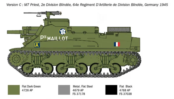 Italeri M-7 Priest Self Propelled Howitzer