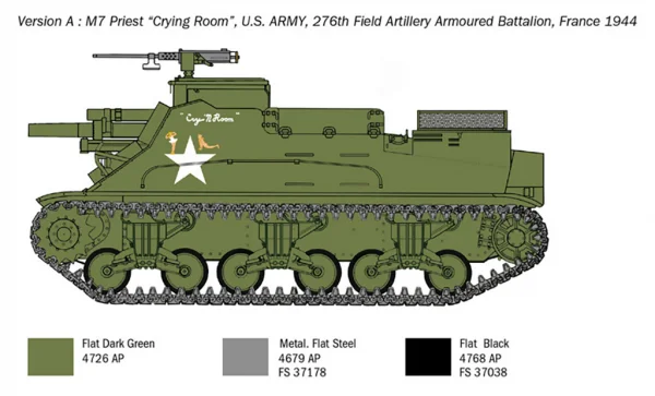 Italeri M-7 Priest Self Propelled Howitzer