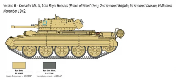 Italeri Crusader Mk III With Tank Crew