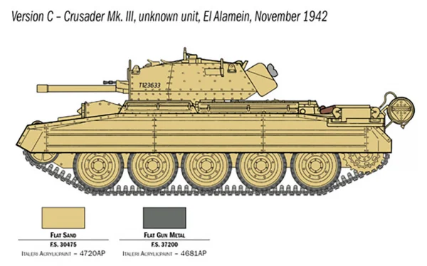 Italeri Crusader Mk III With Tank Crew