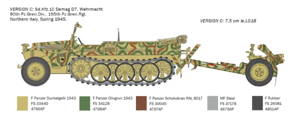 Italeri Sd Kfz 10 Demag With Le Ig18 + Crew — image 5 of 10