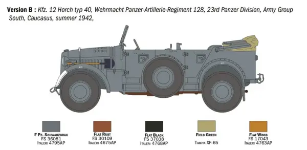 Italeri Kfz 12 Horch 901 Typ 40 Fruhen Ausf &mdash; image 2 of 17