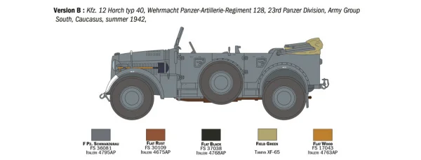 Italeri Kfz 12 Horch 901 Typ 40 Fruhen Ausf