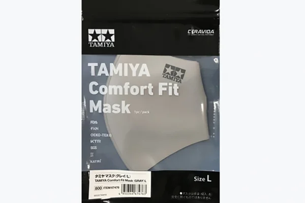Tamiya Official Comfort Fit Face Mask - Grey - Large	
