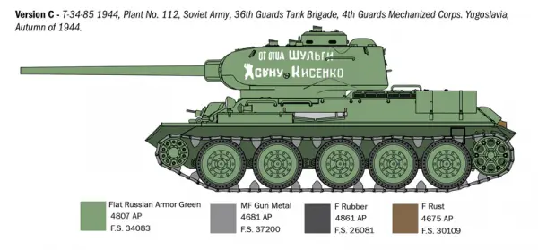 Italeri T34/85 Zavod 112 — image 3 of 12