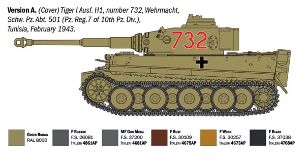 Italeri Pz. Kpfw. VI Tiger I Ausf. E/H1 — image 6 of 14