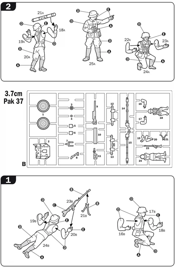 Italeri Pak35 + Pak40 + Flack38