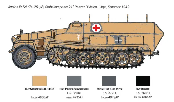 Italeri Sd Kfz 251:8 Ambulance — image 11 of 11