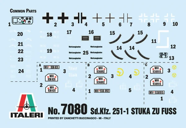 Italeri 1/72 Sd Kfz 251/1 Stuka Zu Fuss