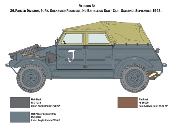 Italeri Kdf1 Type 82 Kubelwagen — image 10 of 15