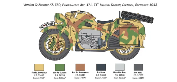 Italeri Zundapp Ks 750 With Sidecar