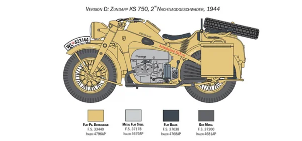 Italeri Zundapp Ks 750 With Sidecar