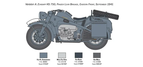 Italeri Zundapp Ks 750 With Sidecar