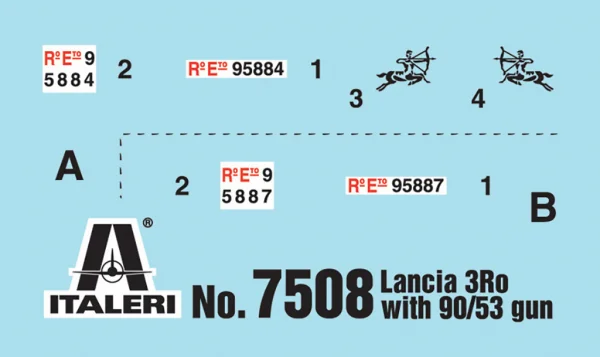 Italeri Autocannone Ro3 With 90/53 Aa