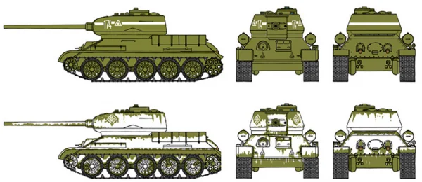 Italeri Russian Tank T34/85 — image 4 of 6