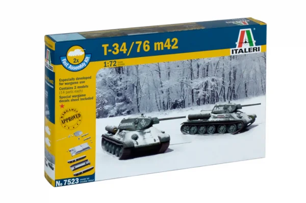 Italeri T34/76 M42(2 Fast Assembly Models) — image 3 of 6