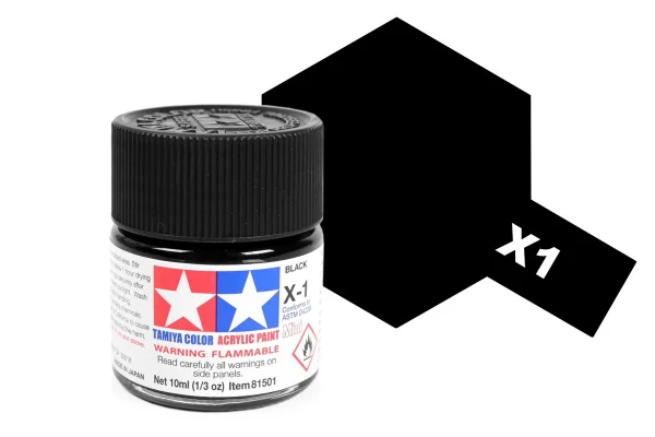 Tamiya Acrylic Mini Paints X-1 Black