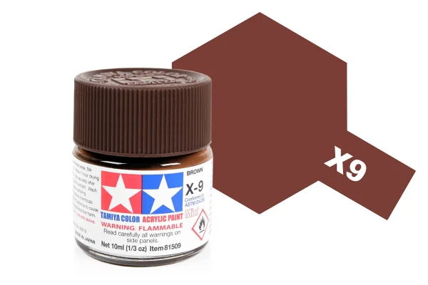 Tamiya Acrylic Mini Paints X-9 Brown