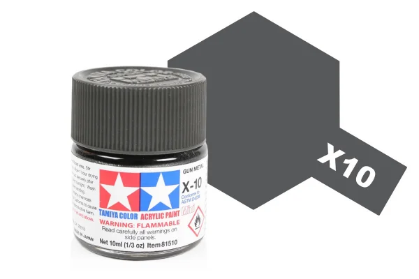 Tamiya Acrylic Mini Paints X-10 Gun Metal