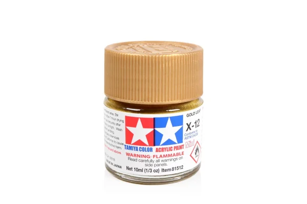 Tamiya Acrylic Mini Paints X-12 Gold Leaf