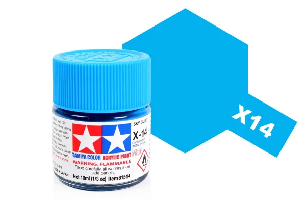 Tamiya Acrylic Mini Paints X-14 Sky Blue