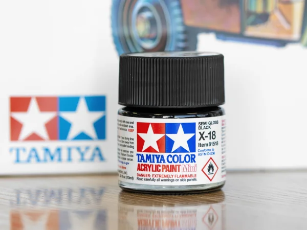 Tamiya Acrylic Mini Paints X-18 Semi Gloss Black