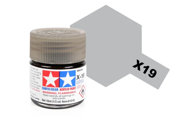 Tamiya Acrylic Mini Paints X-19 Smoke