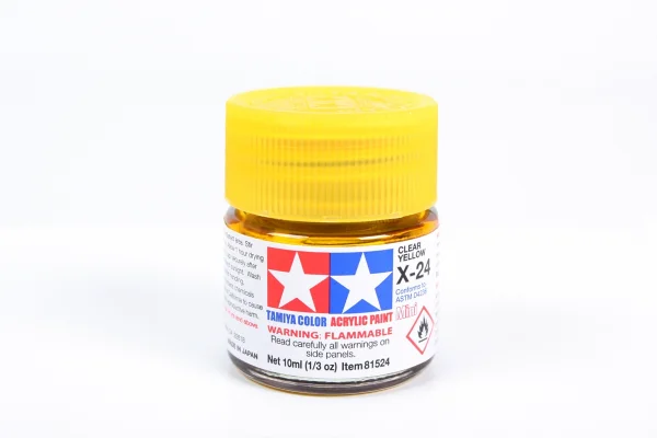 Tamiya Acrylic Mini Paints X-24 Clear Yellow — image 4 of 4