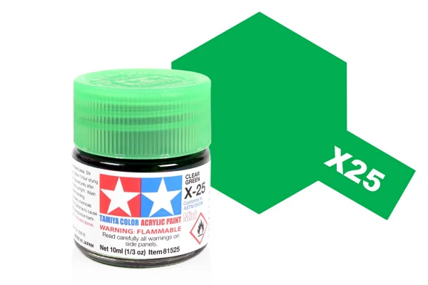 Tamiya Acrylic Mini Paints X-25 Clear Green