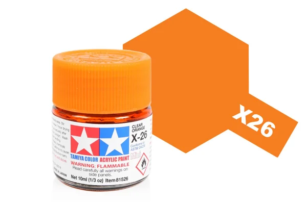Tamiya Acrylic Mini Paints X-26 Clear Orange