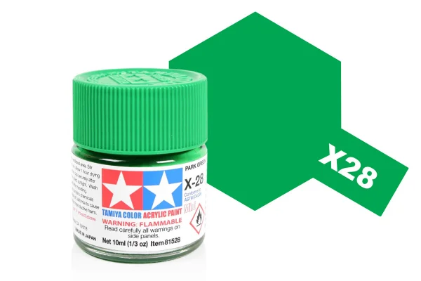 Tamiya Acrylic Mini Paints X-28 Park Green