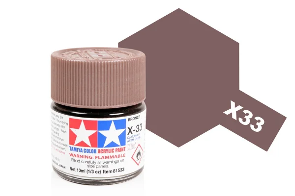 Tamiya Acrylic Mini Paints X-33 Bronze
