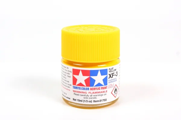 Tamiya Acrylic Mini Paints XF-3 Flat Yellow &mdash; image 4 of 4