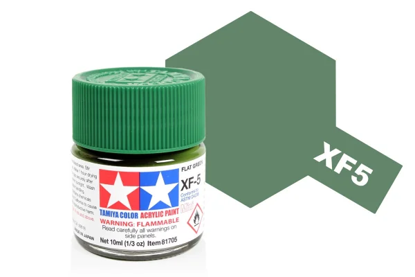 Tamiya Acrylic Mini Paints XF-5 Flat Green
