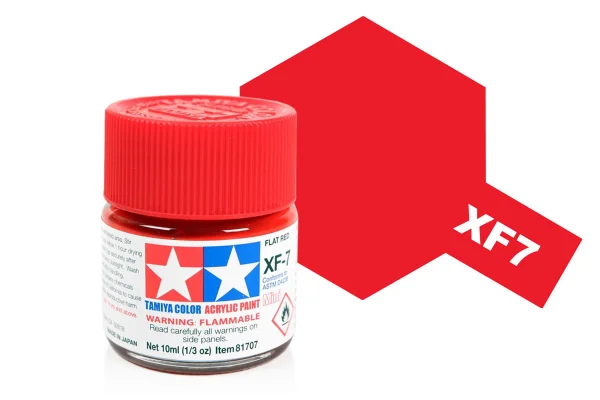 Tamiya Acrylic Mini Paints XF-7 Flat Red