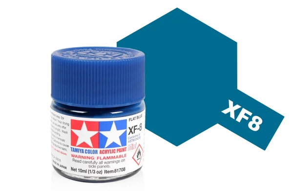 Tamiya Acrylic Mini Paints XF-8 Flat Blue
