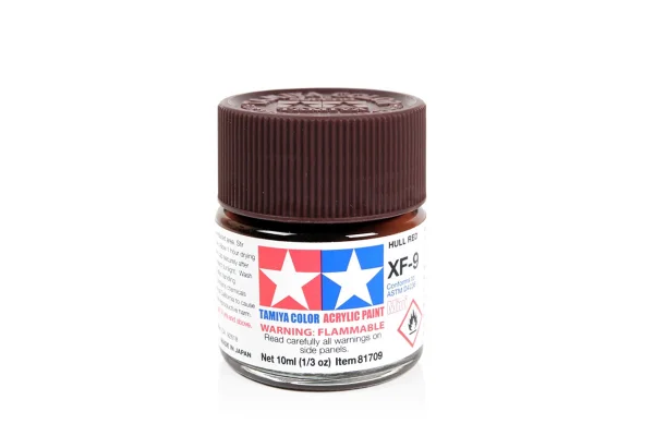 Tamiya Acrylic Mini Paints XF-9 Hull Red ** CLEARANCE **