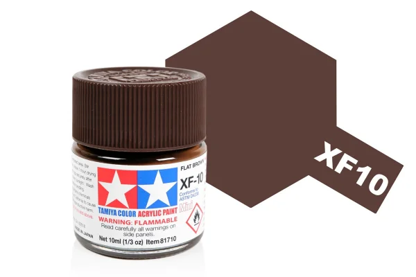 Tamiya Acrylic Mini Paints XF-10 Flat Brown