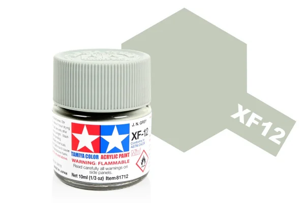 Tamiya Acrylic Mini Paints XF-12 J.N. Grey