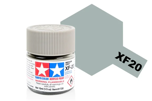 Tamiya Acrylic Mini Paints XF-20 Medium Grey