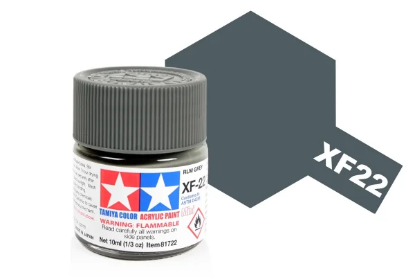 Tamiya Acrylic Mini Paints XF-22 Rlm Grey